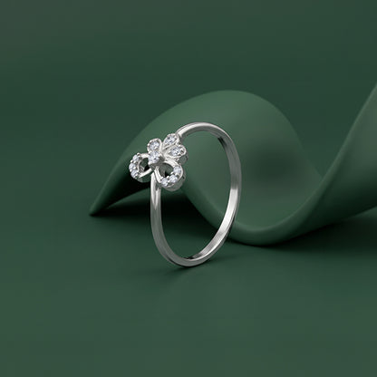 Silver Celeste Flower Ring (Size 12)