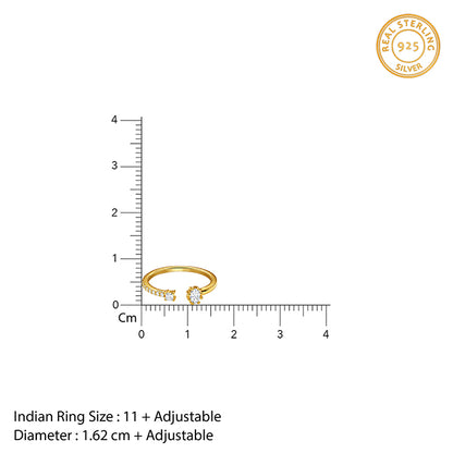Golden Modern Muse Ring (Size 11)