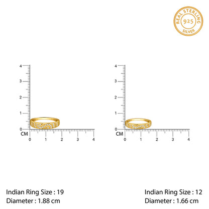 Golden Love in Wave Couple Rings