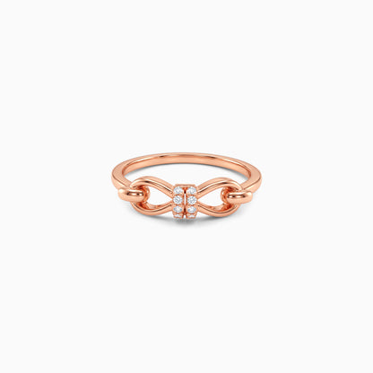 Rose Gold Dimitra Bow Ring (Size 12)