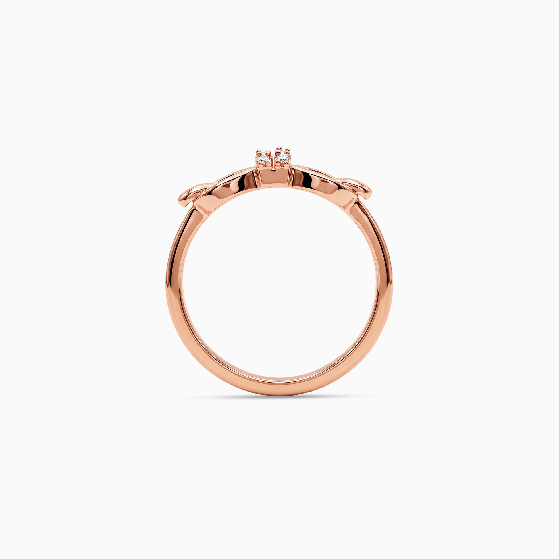 Rose Gold Dimitra Bow Ring (Size 12)