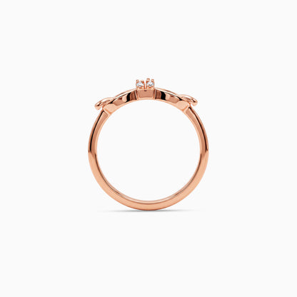 Rose Gold Dimitra Bow Ring (Size 12)