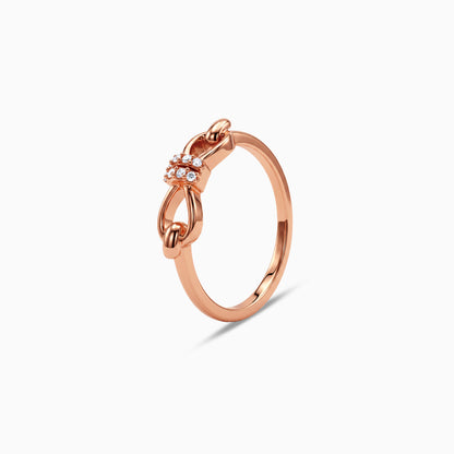 Rose Gold Dimitra Bow Ring (Size 12)