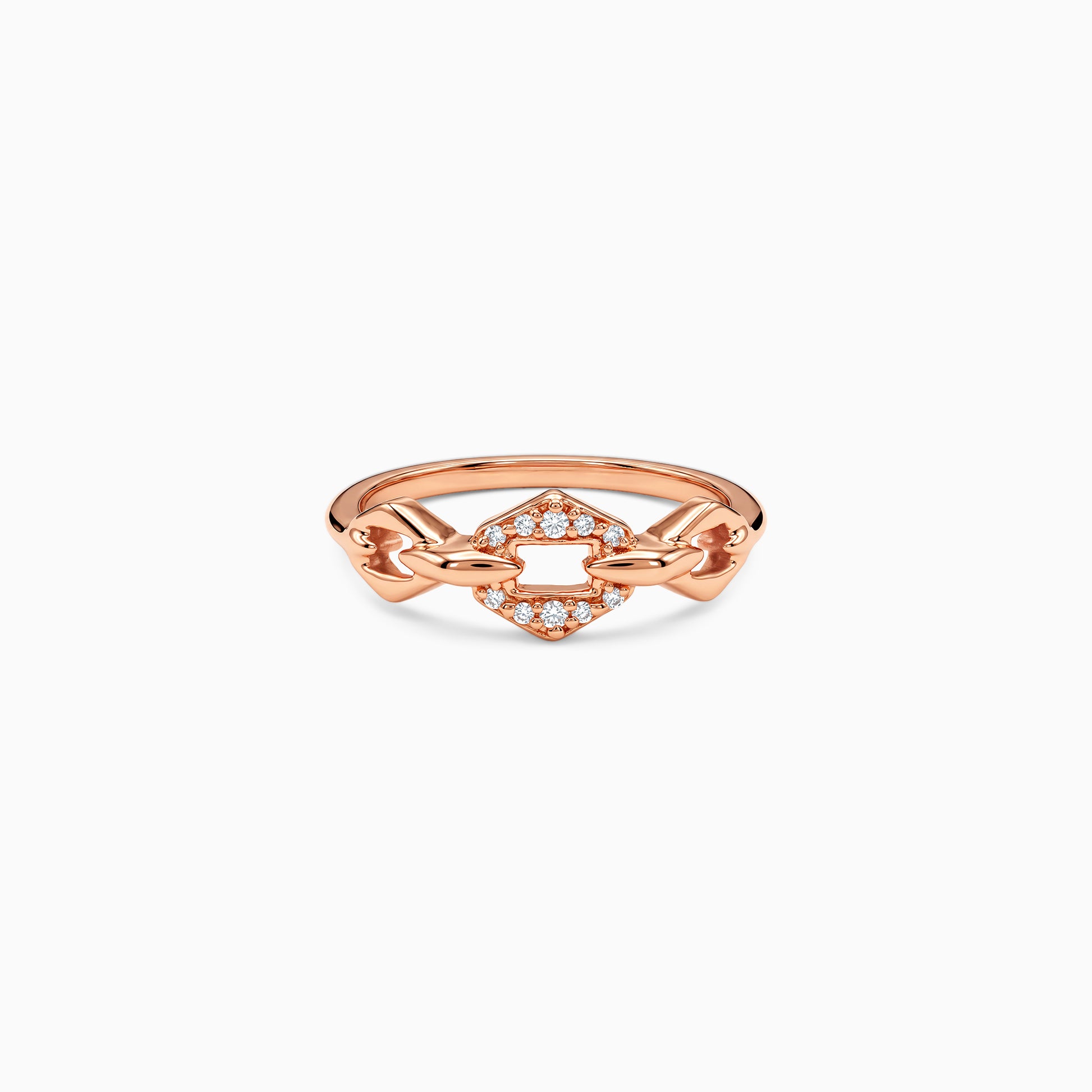Rose Gold Cybil Chain Ring (Size 12)