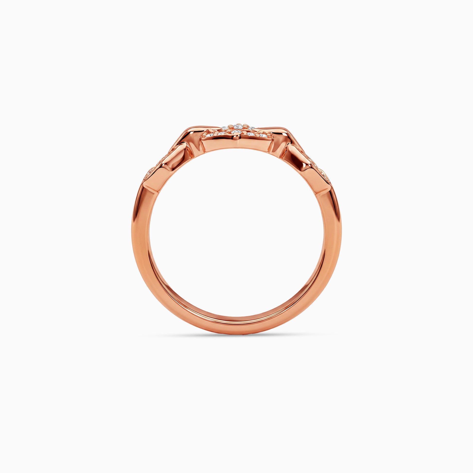 Rose Gold Cybil Chain Ring (Size 12)
