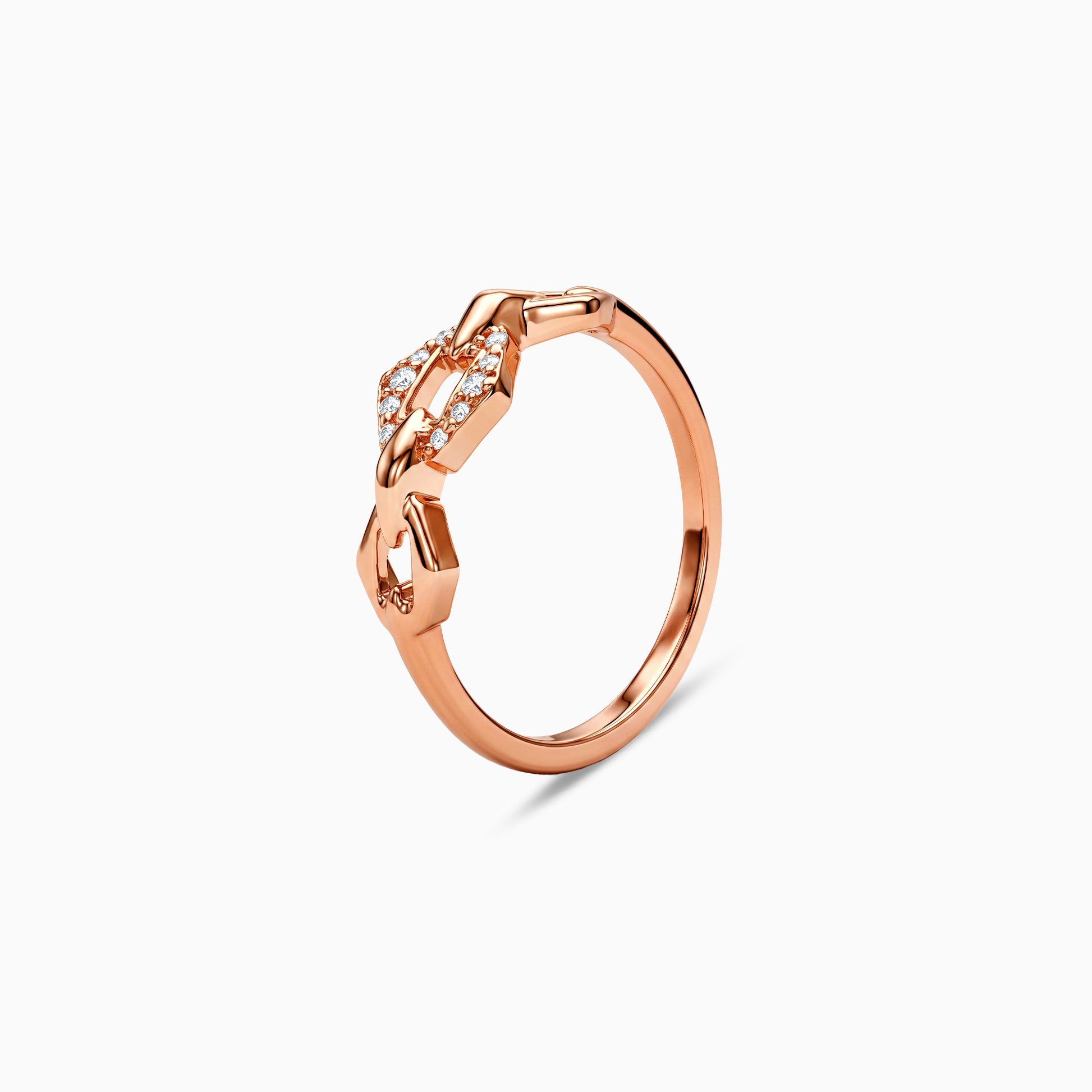 Rose Gold Cybil Chain Ring (Size 12)