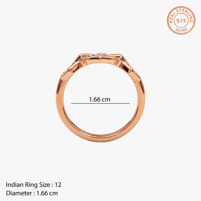 Rose Gold Cybil Chain Ring (Size 12)