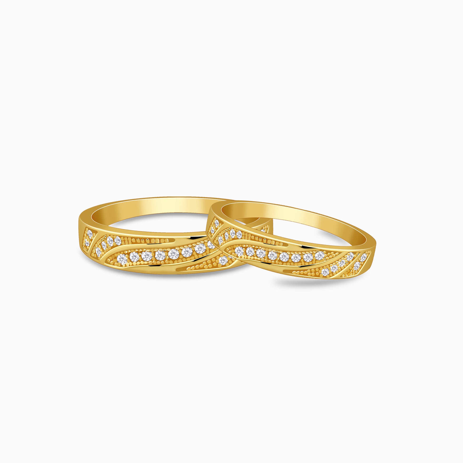 Golden Harmony Couple Rings