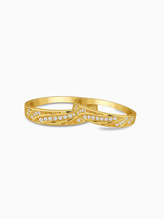Golden Harmony Couple Rings