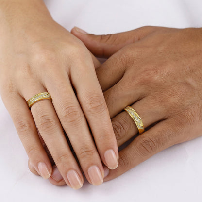 Golden Harmony Couple Rings