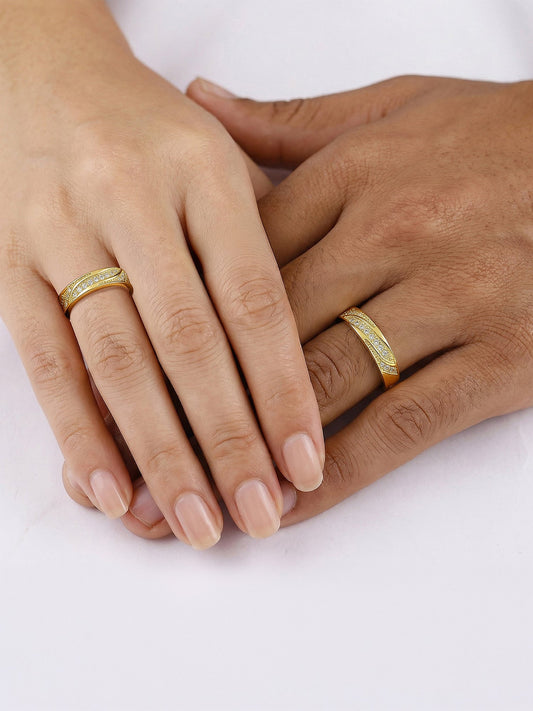 Golden Harmony Couple Rings