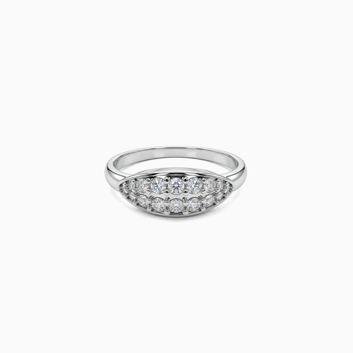 Silver Navette Ring (Size 12)