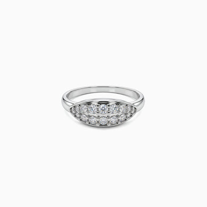 Silver Navette Ring (Size 12)