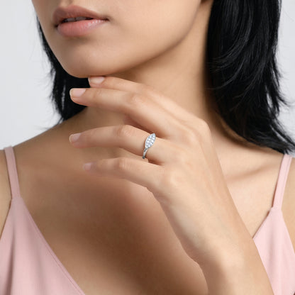 Silver Navette Ring (Size 12)