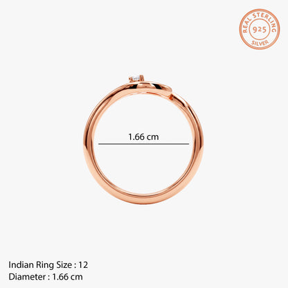 Rose Gold Georgia Knot Ring (Size 12)