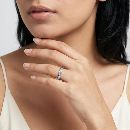 Silver Milgrain Edging Ring (Size 12)
