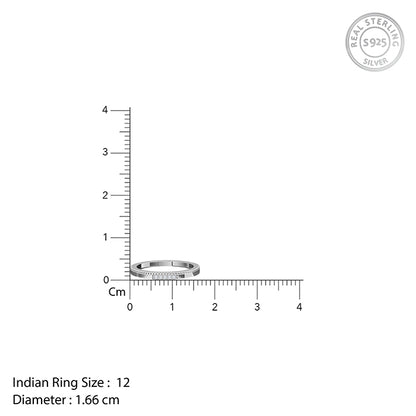 Silver Milgrain Edging Ring (Size 12)