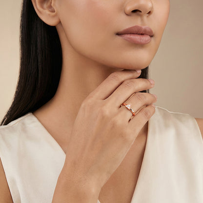 Rose Gold Tria Shine Ring (Size 11)