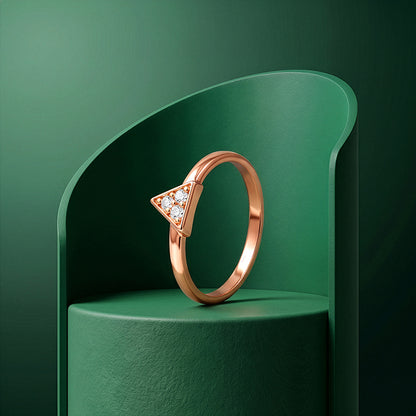 Rose Gold Tria Shine Ring (Size 11)