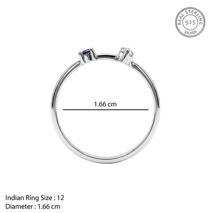 Silver Dynamic Duo Ring (Size 12)