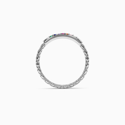 Silver Hammered Ring (Size 12)