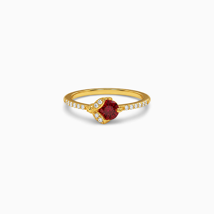 Golden Scarlet Bud Ring (Size 12)