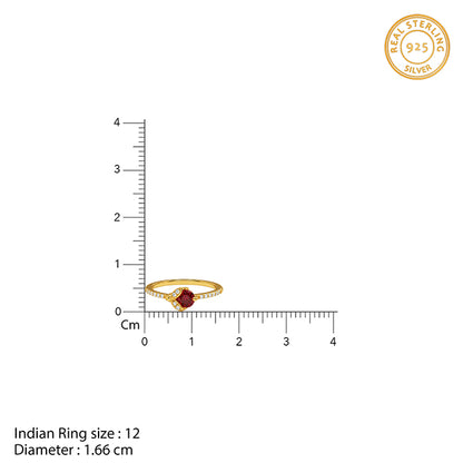 Golden Scarlet Bud Ring (Size 12)