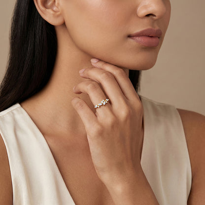 Golden Ember Crown Ring (Size 12)