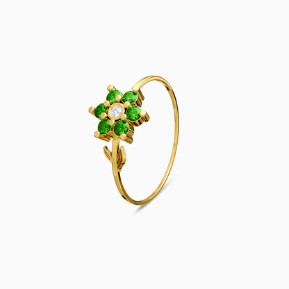 Golden Viridia Blossom Ring (Size 12)