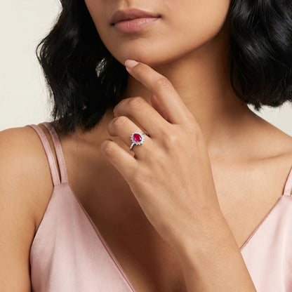 Silver Noctis Petalstone Ring (Size 12)