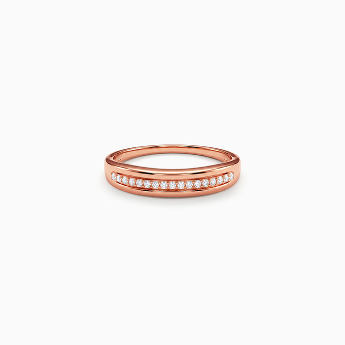 Rose Gold Relaxed Shine Ring (Size 12)