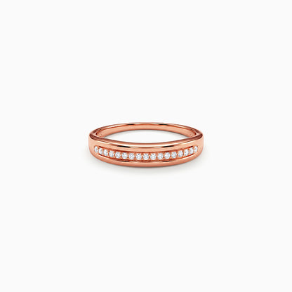 Rose Gold Relaxed Shine Ring (Size 12)