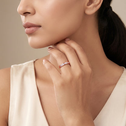Rose Gold Relaxed Shine Ring (Size 12)
