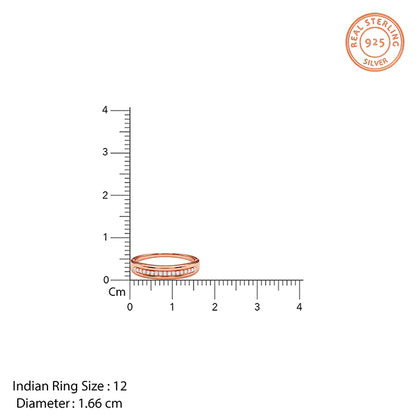 Rose Gold Relaxed Shine Ring (Size 12)