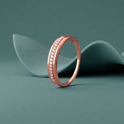 Rose Gold Relaxed Shine Ring (Size 12)