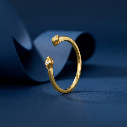 Golden Twin Spark Ring (Size 12)