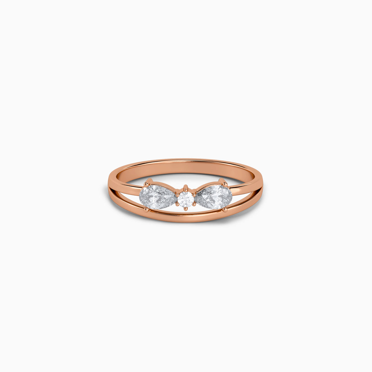 Rose Gold Tria Ring (Size 12)