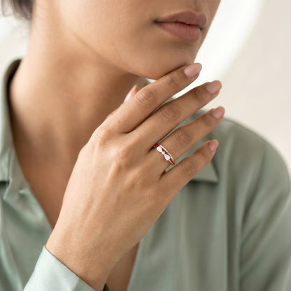 Rose Gold Tria Ring (Size 12)