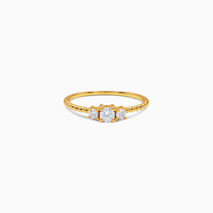 Golden Fluer Trio Ring (Size 12)
