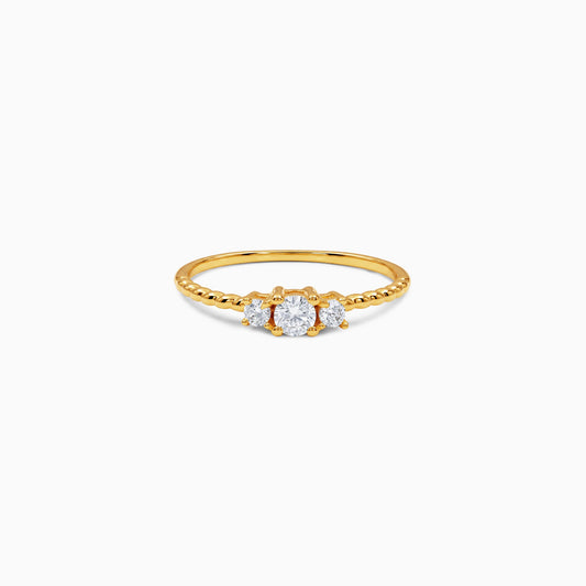 Golden Fluer Trio Ring (Size 12)