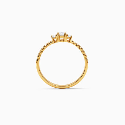 Golden Fluer Trio Ring (Size 12)