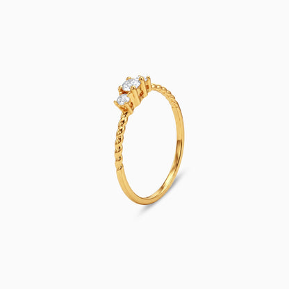 Golden Fluer Trio Ring (Size 12)