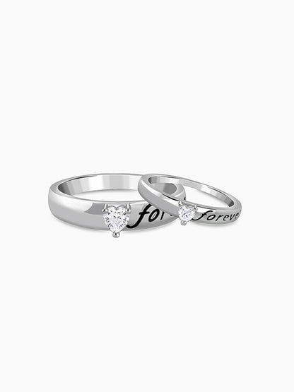 Silver Forever Kind Couple Rings