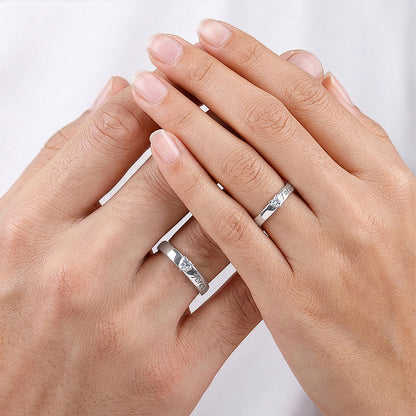 Silver Forever Kind Couple Rings