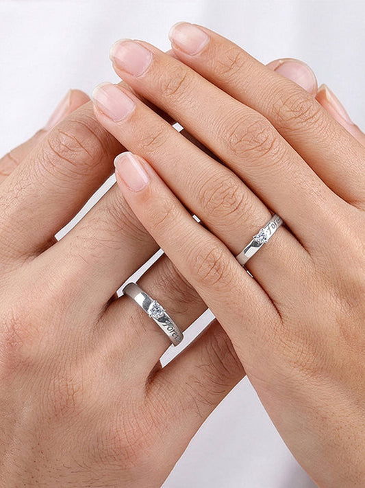 Silver Forever Kind Couple Rings