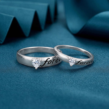 Silver Forever Kind Couple Rings