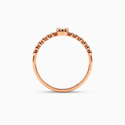 Rose Gold Bubbles Pear Ring (Size 12)