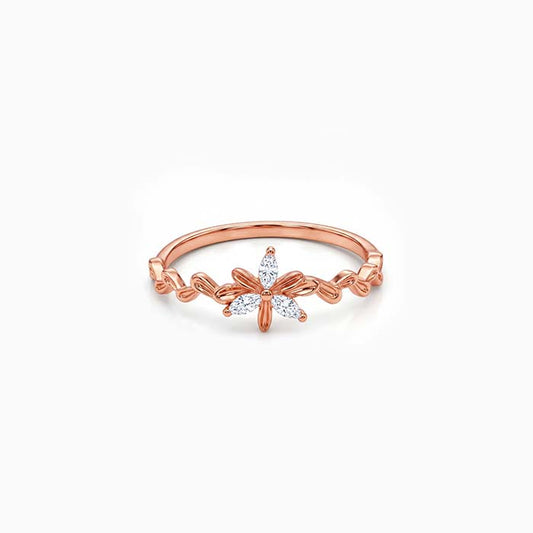 Rose Gold Pretty Daisy Ring (Size 12)