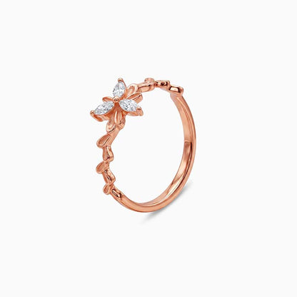 Rose Gold Pretty Daisy Ring (Size 12)