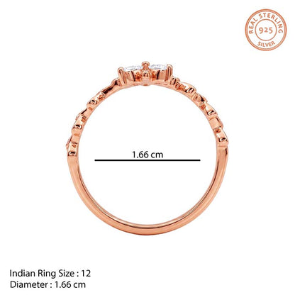 Rose Gold Pretty Daisy Ring (Size 12)